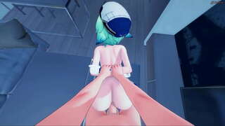 Szacharóz-POV szex doggystyle, lovagol a farkad, cowgirl, amíg meg nem kapja creampied.