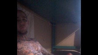 White guy, big dick, cum shot