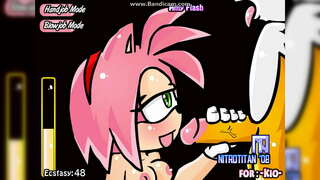 Amy memberikan Ekor Tangan dan Hisap