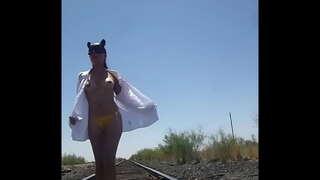 Gatita staigā kaili, āra