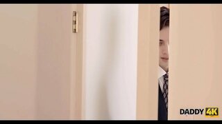 DADDY4K. Tuyệt vời làm tình cảnh của người cha già và cô dâu xinh đẹp của